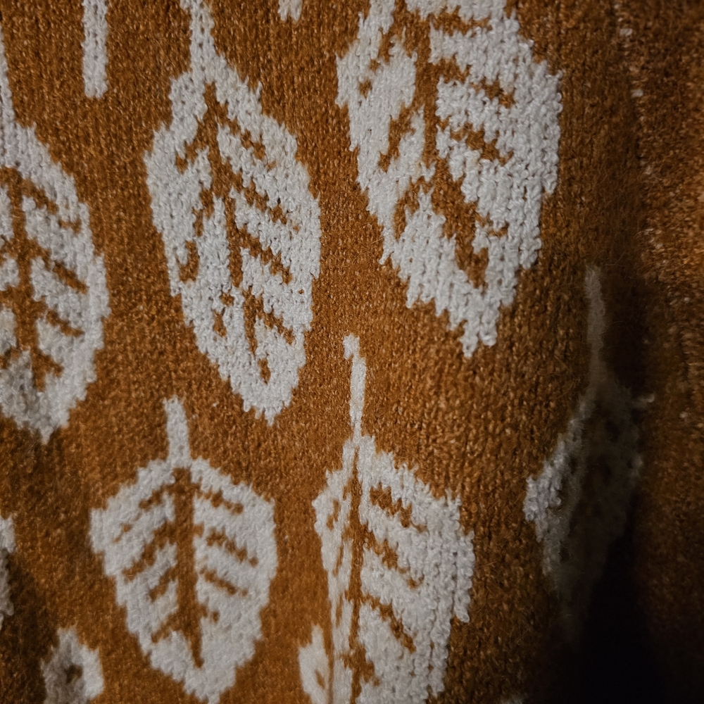 Maurices Rust Leaf Pattern Sweater - image 3